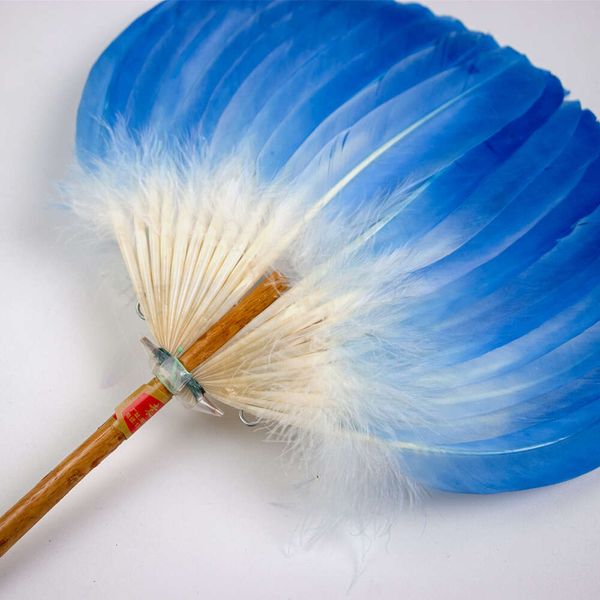 Baby Light Natural Goose Ventilador Hand Feather Dance Fan Abanicos Para Boda Eventail A Main Photographic Prop