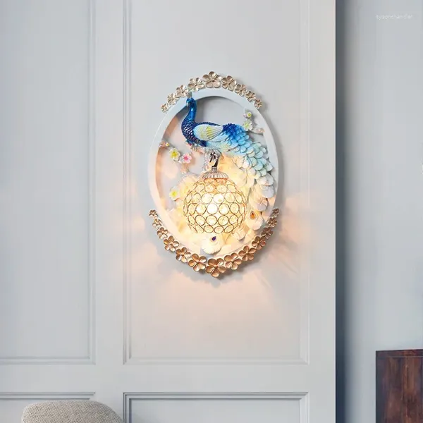 Duvar lambaları Tavuskuşu Işık Sconce İskandinav kuş lambası modern LED aydınlatma fikstürü ev sanat dekor oturma odası yatak odası açık armatür