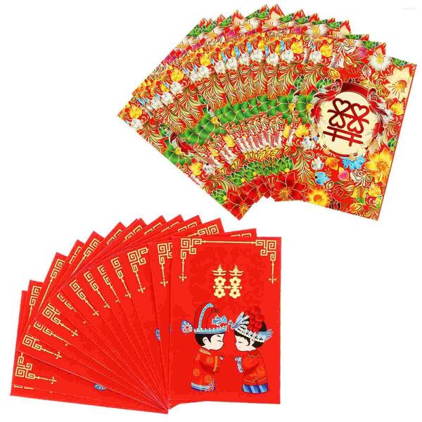 Geschenkpapier, 80 Stück, Rot, Jahr, Paketpapier, Hochzeit, Hong Bao, vietnamesische Geschenke, Glücksgeldumschläge, Brieftasche, Mini-Umschlag