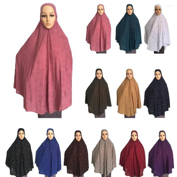 Etnik Giyim Tek Parça Amira Büyük Overhing Hicab Khimar Çekme Hazır Yapıldı Anında Eşarp Tam Kapak Kadın Müslüman Niqab Dua Burqa