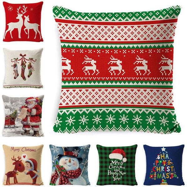 Decorazioni natalizie 45 45 cm Federa per cuscino Federa per cuscino Buon per la decorazione domestica Regali di Natale 2023