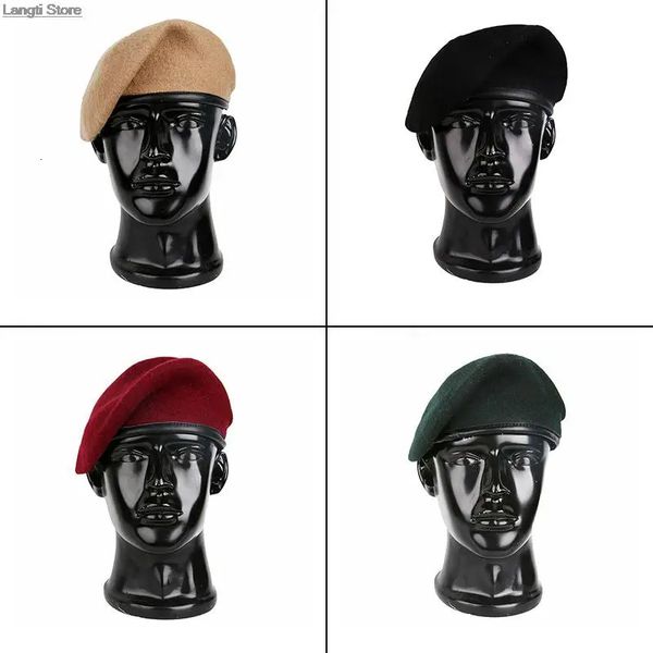 Berretti Uomo Donna Berretto di lana Cappelli Berretti Unisex Esercito Forze speciali Berretto Cappello militare Soldati Squadre della morte Campo di addestramento militare Cappello 231031