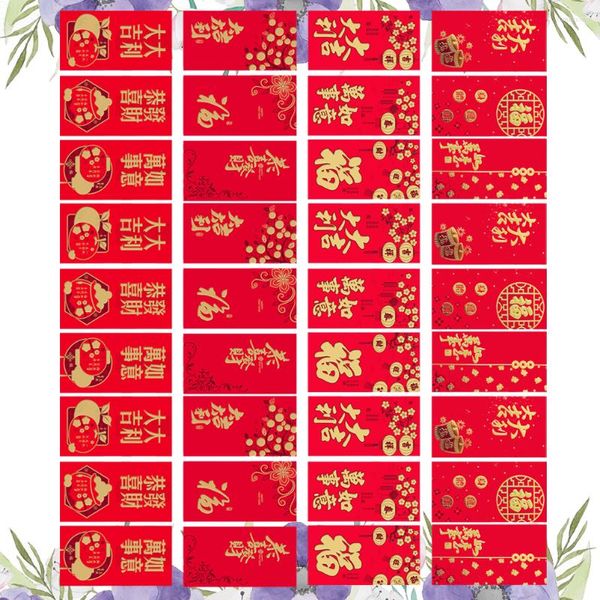 Geschenkpapier, 36 Stück, rotes Paket, Geschenke, chinesisches Jahr, Geld, R, Kalender, Persönlichkeitsumschläge
