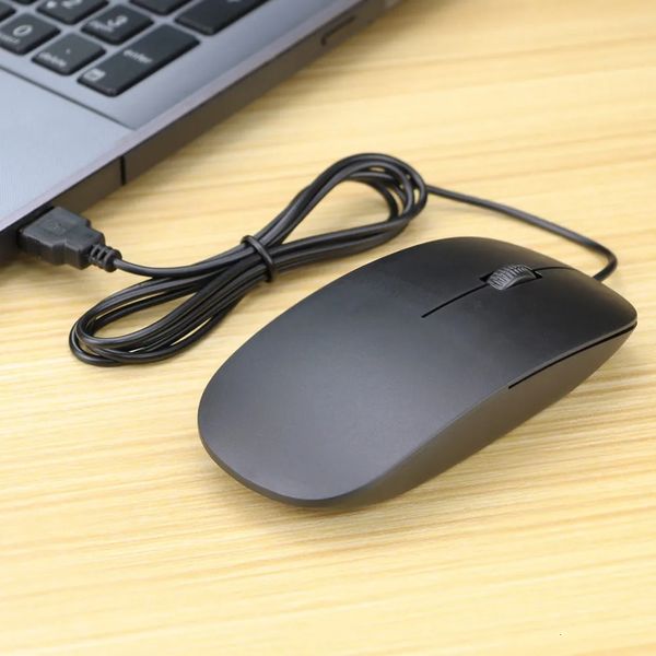 Ratos ultra fino usb com fio mouse 1200dpi 3d jogo óptico mouse para computador portátil mini mouse para escritório em casa 231101