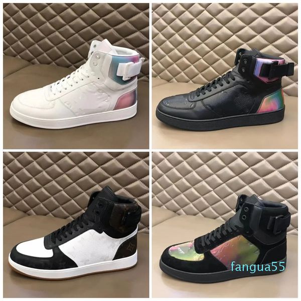 2023-Sneaker Designer Scarpe di lusso da uomo Sneakers alte Designer stivale in pelle di vitello arcobaleno Scarpe da ginnastica 38-46