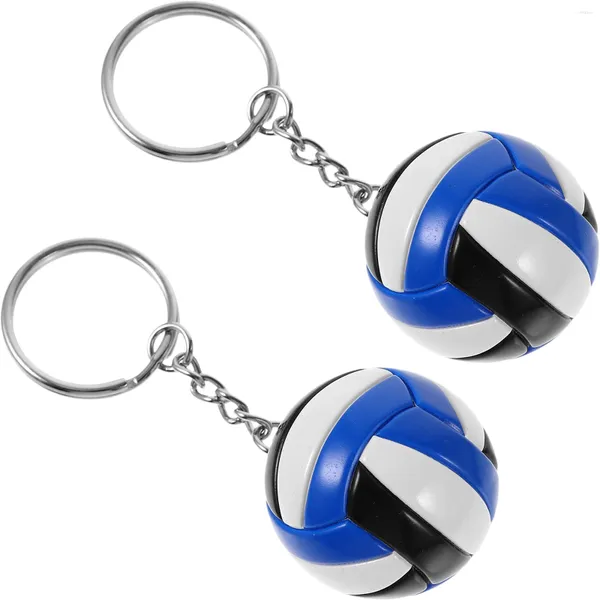 Envoltório de presente 2 pcs pingente voleibol chaveiro educação física decoração plástico carnaval recompensa