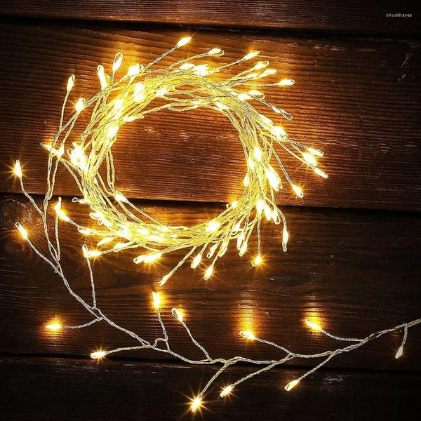 Stringhe di luci a grappolo di Natale USB con petardo a LED esterno remoto Stringa di filo di rame fata per la decorazione dell'albero di Natale della festa