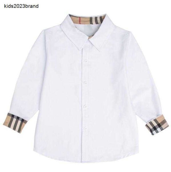 Novos meninos grandes camisas casuais de algodão crianças xadrez camisa de manga longa primavera outono crianças turn-down colarinho camisa criança topos 3-12 anos