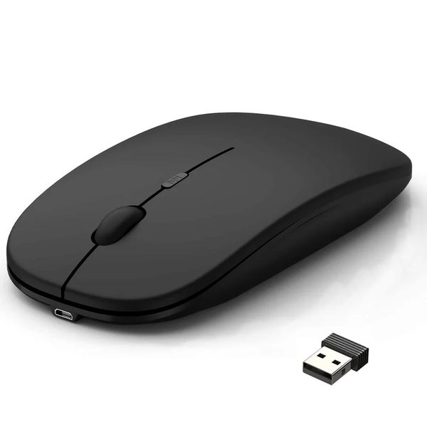 Mouse Mouse di ricarica wireless per PC portatile mini mouse cordless silenzioso ultrasottile e mouse 2.4G per casa/ufficio 231101