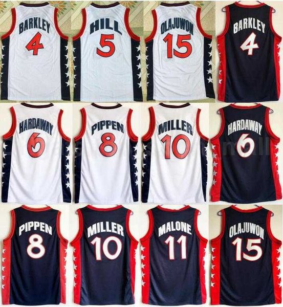 1996 US Dream Team Basket Hakeem Olajuwon Maglie Penny Hardaway Charles Barkley Reggie Miller Scottie Pippen Grant Hill Karl Malone