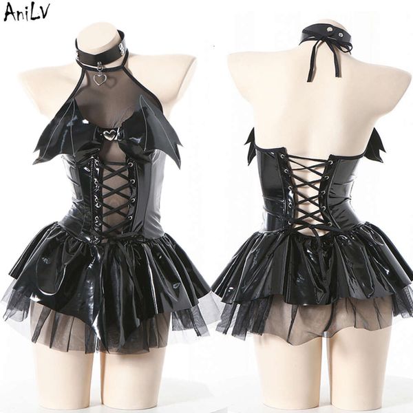 Ani Donne Devil Princess Dress Costumi uniformi Ragazza Bat Demon Leather Halloween Outfit Cosplay cosplay