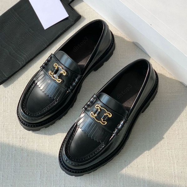 Margaret ayakkabıları tasarımcı elbise ayakkabıları sıradan ayakkabılar premium% 100 gerçek deri loafers kadın loafers altın toka daire ayakkabıları kovboya keçi derisi ayakkabıları