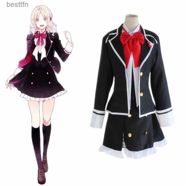 Anime Kostüme Komori Yui Cosplay Anime DIABOLIK LOVERS Kommt Halloween Karneval Frauen Uniformen Komori Yui Komplettes Set SchuluniformenL231101