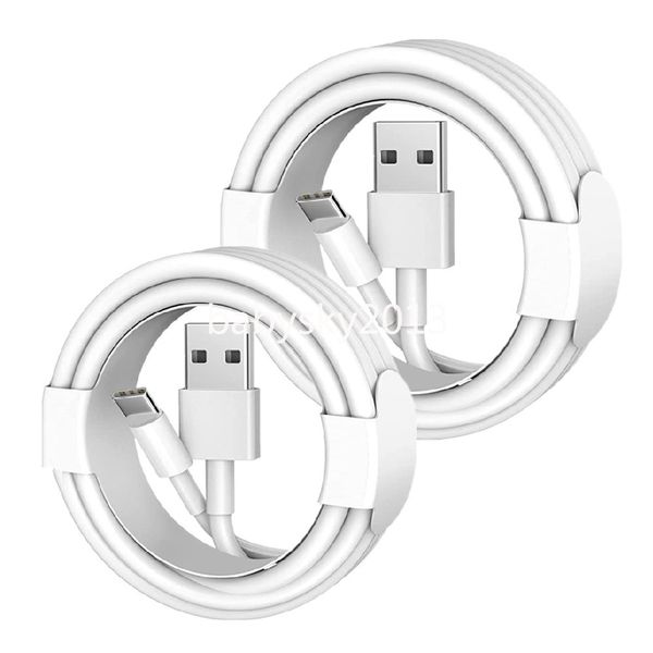 1M 3FT Weißes Micro-USB-C-Typ-C-USB-Ladekabel für Samsung S6 S7 Edge S8 S9 S10 S20 S22 S23 HTC LG B1