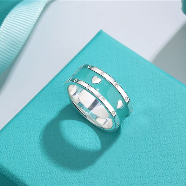 Designer tff banda anel carta de amor 925 prata esterlina anel de casamento elegante marca de luxo anéis para mulheres homens casal elemento jóias retorno anéis de amor promessa