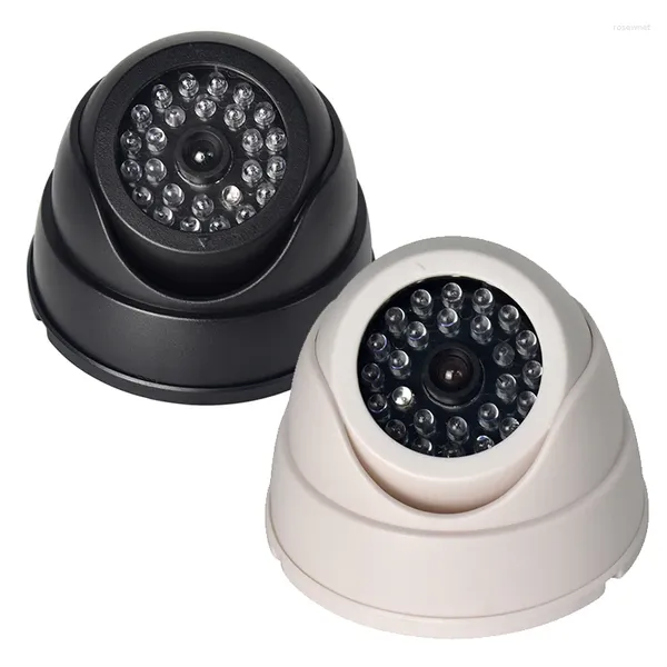 Simulazione Conchiglia Telecamera Cupola fittizia Sicurezza finta Durevole CCTV Falso IR Notte Ispezione LED Lampeggiante Rosso Anti-ladro