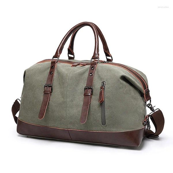 Duffel Çantalar Moda Tuval Bagaj Çantası Seyahat Duffels Açık Spor Hafta Sonu Eğitim Fitness Duffle Omuz Çantası