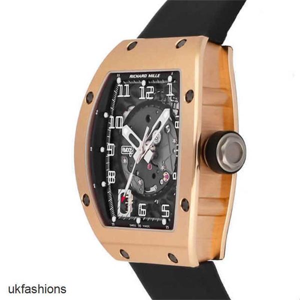 Richardmiler mechanische Automatik-Armbanduhren, Swiss Made-Uhren, Richardmiler Rm005 Automation oder Rose Montre Homme DateHBC5