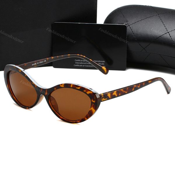 Óculos de sol femininos óculos de sol ovais óculos de sol de grife feminino Armação de leopardo marrom à frente da tendência Óculos de ciclismo Óculos de sol caixa preta