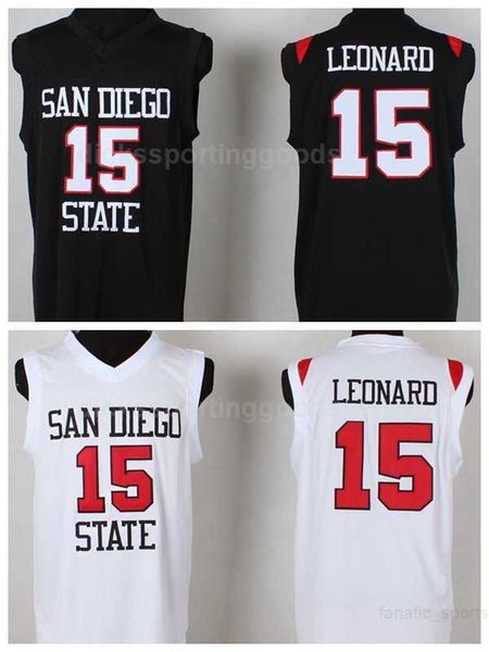 NCAA College Herren Basketball 15 Kawhi Leonard Trikots Günstige San Diego State Trikots Universität für Sportfans Ausgezeichnete Qualität