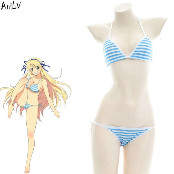 Ani Japanischer Anime Senran Kagura SHINOVI VERSUS Bikini Badeanzug Kostüm Sommer Strand Student Mädchen Bademode Uniform Cosplay Cosplay