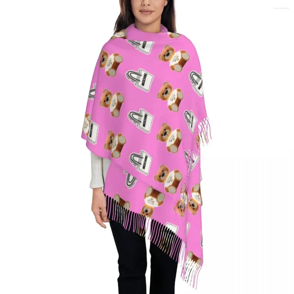 Sciarpe M-Moschinos Bear Shawls Wraps Sciarpa fazzoletto da collo calda grande morbida da donna