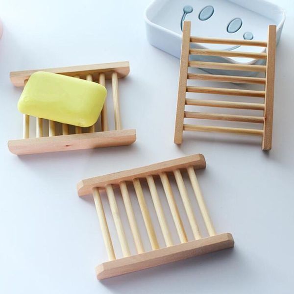 Set di accessori da bagno Portasapone in legno naturale Piatto doccia Contenitore Bagno di casa Lavaggio Spugna Vassoio di scarico Organizzatore per rack