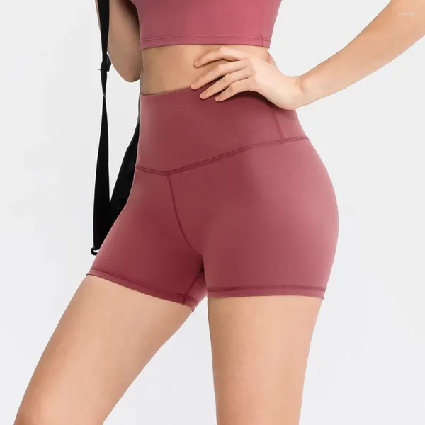 Shorts ativos 2023 verão yoga brilhante lu fitness respirável roupas apertadas leggings sexy roupas esportivas alta