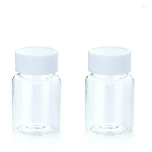 Garrafas de armazenamento 100pcs 20ml 0,68oz PET transparente pequena garrafa tampa plástica garrafa transparente - selo de folha de alumínio