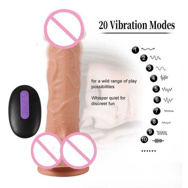 Sexspielzeug-Massagegerät für Erwachsene, Diqing, drahtlose Fernbedienung, Simulation, Silikon-Penis, elektrische Multifrequenz-Vibration, weibliche Massagestab-Masturbation