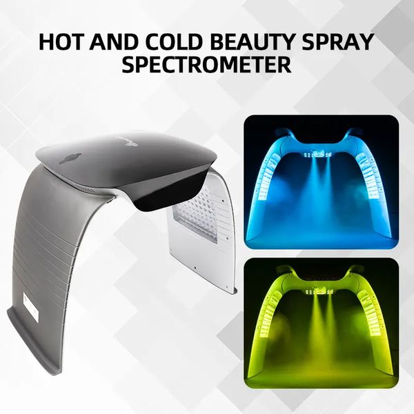 Spa salão de beleza e uso doméstico pulverizador quente e frio 7 cores LED fóton terapia máscara facial rosto máquina de beleza corporal rejuvenescimento da pele cuidados com a pele antienvelhecimento