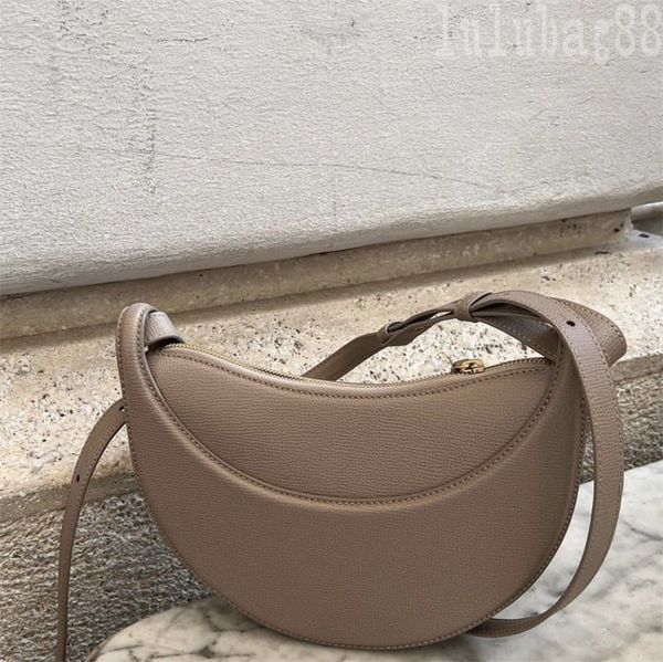 Accessori moda borse borse borse firmate di lusso per borsa da donna grande capacità colore puro pratico con cinghie lunghe borse a tracolla stile mezzaluna lettera E23