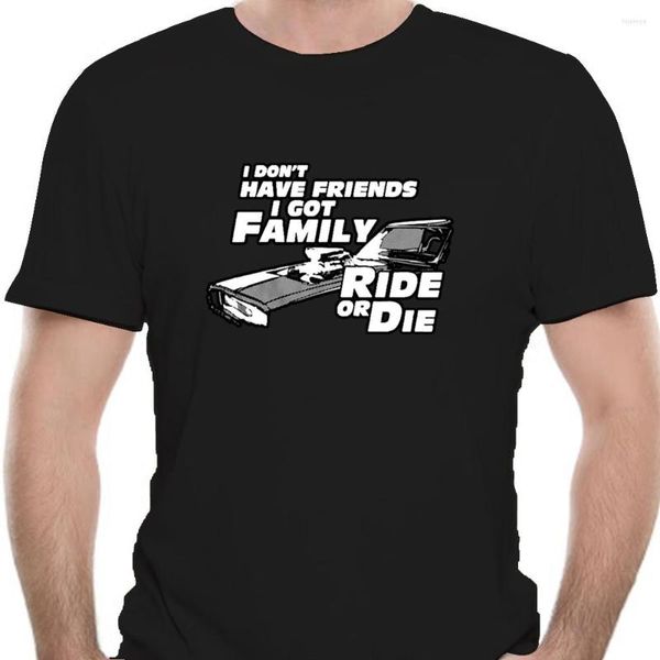 Herren T-Shirts Sommer Herrenmode Baumwolle Fast And The Furious Inspiriert I Got Family Man Lässige Kurzarmshirts Schwarz Größe 3460A