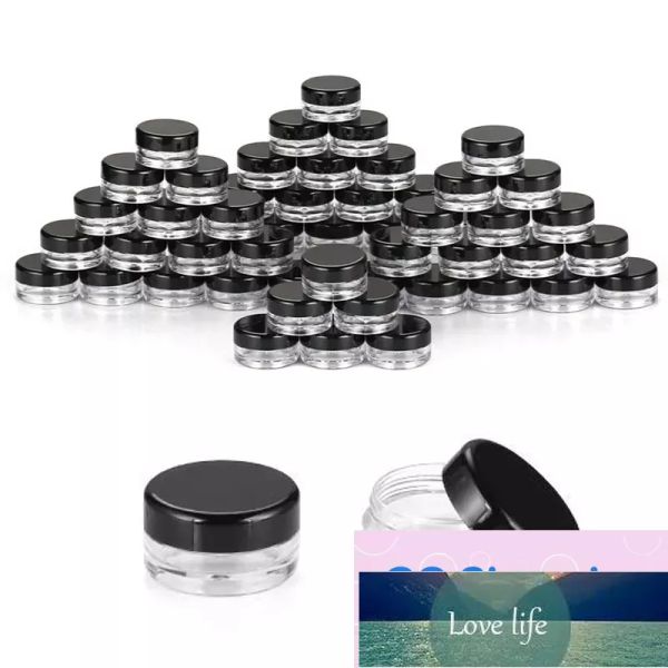Hochwertige Lippenbalsambehälter, 3 g/3 ml, transparente runde Kosmetikdosen mit schwarzem, transparentem, weißem Schraubverschluss