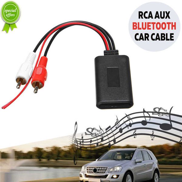 Neues Auto 2RCA Lotus Steckerkopf Bluetooth-kompatibles Audio-AUX-Kabel RCA Bluetooth für Alpine Pioneer Clarion Andere Navigationsgeräte