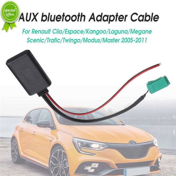 Yeni 12V otomobil Bluetooth uyumlu modül AUX kablosuz adaptör Radyo Stereo Aux-in kablosu, Renault for Clio için Kangoo için Megane için