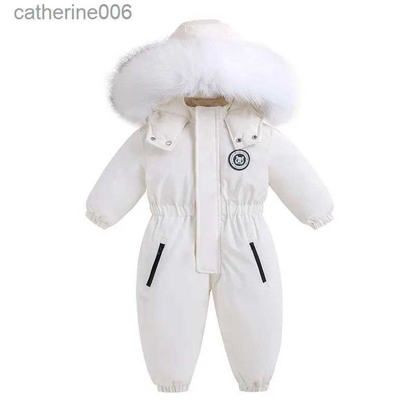 Tute -30 gradi Tuta da sci invernale Plus Tuta da bambino in velluto Tuta da ragazzo Calda per bambini Bambina Abbigliamento Abbigliamento per bambini Cappotto soprabitoL231101