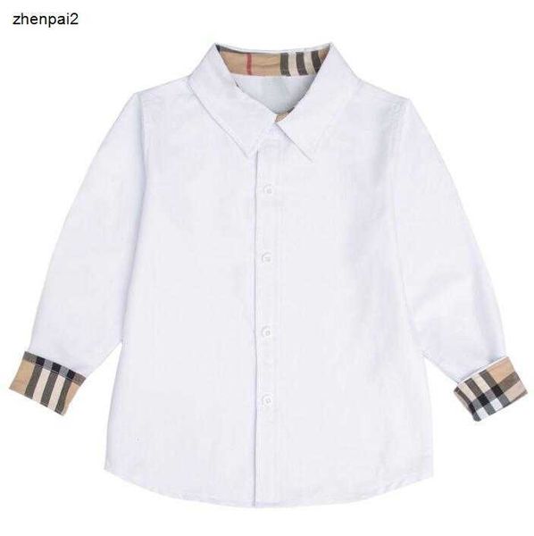 Luxo grandes meninos camisas casuais de algodão crianças xadrez camisa de manga longa primavera outono crianças turn-down colarinho camisa criança topos 3-12 anos