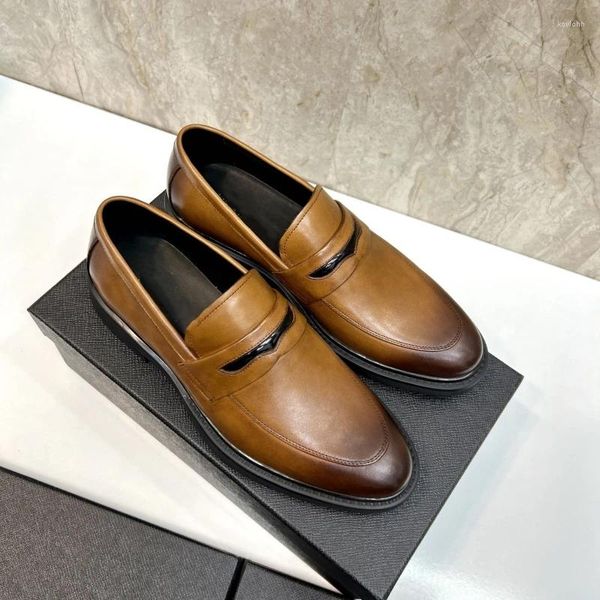 Kleidschuhe 2023 Klassische Männer Business Formal Top Qualität Designer Luxus Leder Loafer Anzug Elegante Party 45