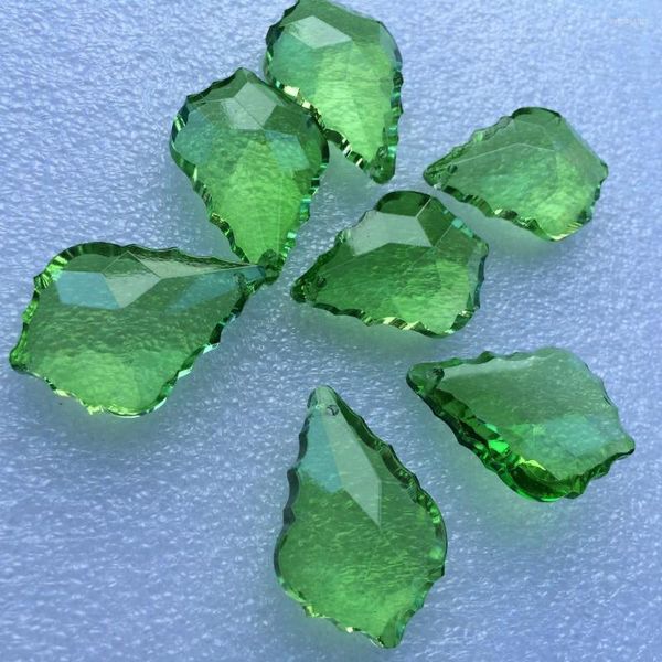 Avize kristal 50pcs/lot ışıltı 38mm yeşil asılı prizma kolyeler aydınlatma parçaları aksesuarları dekor