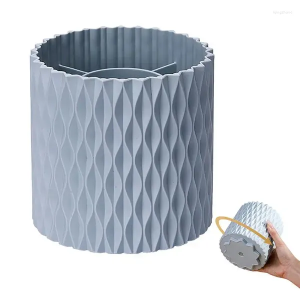 Bottiglie di stoccaggio 360 Porta pennelli per trucco rotante 5 Grid Pen Stand Forniture per ufficio Organizzatore per scrivania Simpatico vaso per matite