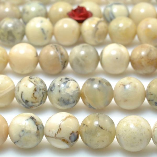 Pedras preciosas soltas natural opala africana pedra suave contas redondas atacado pedra preciosa para fazer jóias pulseira colar design diy
