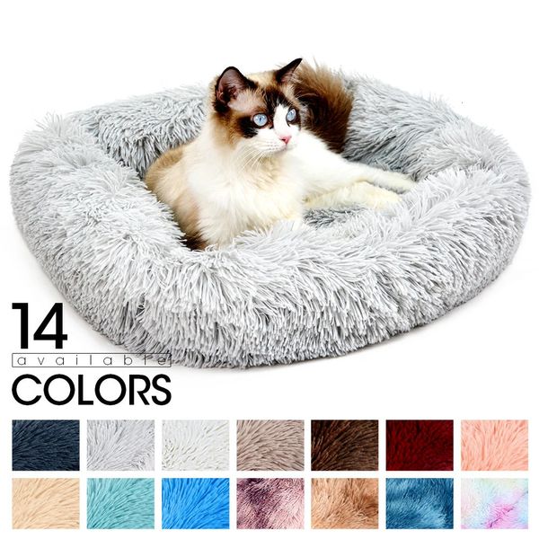 Lits pour chats meubles carré maison de chat lit pour chats tapis de chien sommeil chaud chat nid coussin chien chiot canapé pour chiens panier en peluche accessoires pour animaux de compagnie hiver 231101