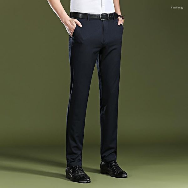 Ternos masculinos calças masculinas Bussiness Bussiness Troushers Casual Trousher para homens roupas de vestuário Pantalones D Vestir Hombres ZM431