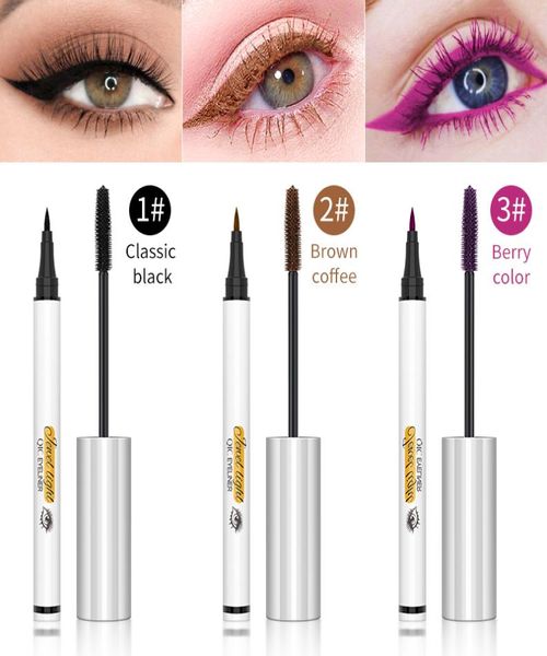QIC Jewel Light Color Eyeliner liquido e mascara Set 36H lunga durata Impermeabile 3 opzioni di colore Trucco occhi1587034