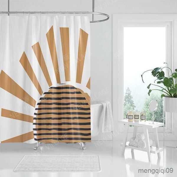 Cortinas de chuveiro de tecido impermeável cortinas de chuveiro acessórios de cortina de banheiro 180x200 cortina de banho para chuveiro 240*200 decoração nórdica R231101