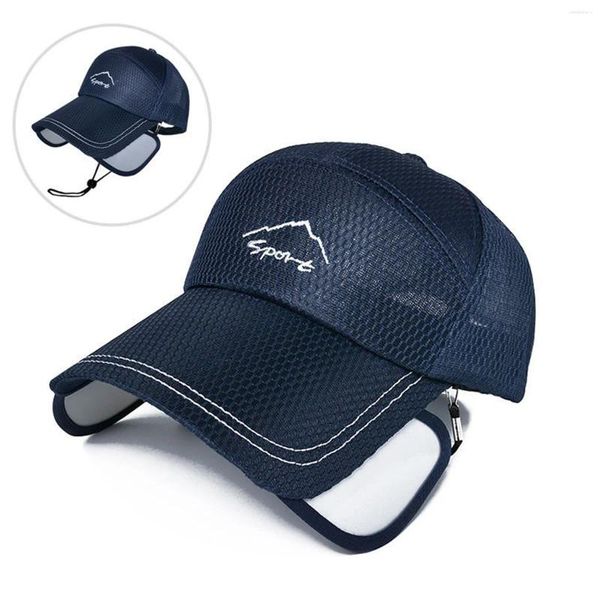 Berretti da baseball da uomo Berretto da baseball regolabile Protezione solare traspirante per esterni Cappello parasole estivo Visiera da tennis Ragazzi Calcio riflettente