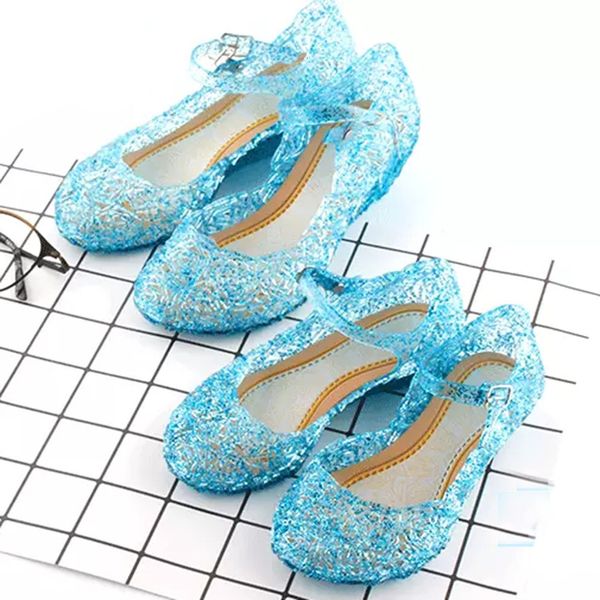 Sandali Toddler Infant Kids Neonate Wedge Cosplay Party Single Princess Shoes Sandali Bambini Tacco alto Ragazze Scarpe Performance prop 230331