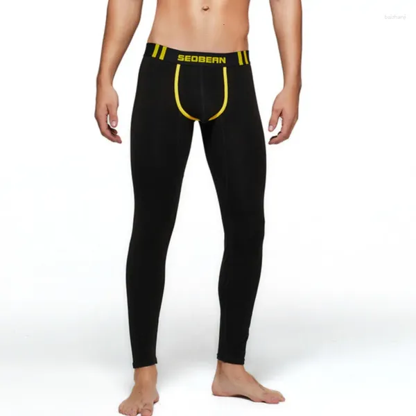 Männer Thermo-Unterwäsche Sexy Ausbuchtung Fleece Männer Thermo Hosen Warme Lange John Hose Winter Herren Leggings Kleidung Homosexuell Leggins