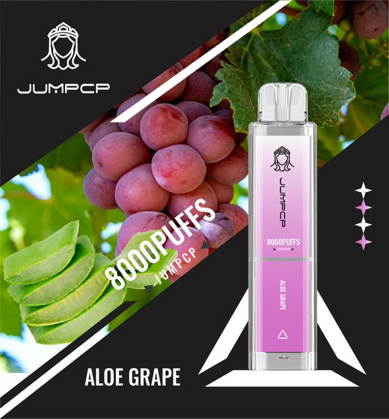 Penna Vape usa e getta originale JUMPCP Crystal 8000 Puff E Penna 600mAh Batteria ricaricabile 12 Sapori 2% 5% Capacità 15 ml GHIACCIO DI ANGURIA